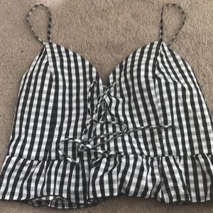 Checked Crop Top